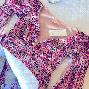 Rococo Sand Balloon Sleeve Pleated Mimi Crop Top